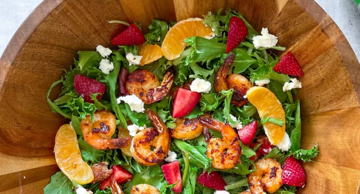 Shrimp Summer Salad with Horseradish Vinaigrette