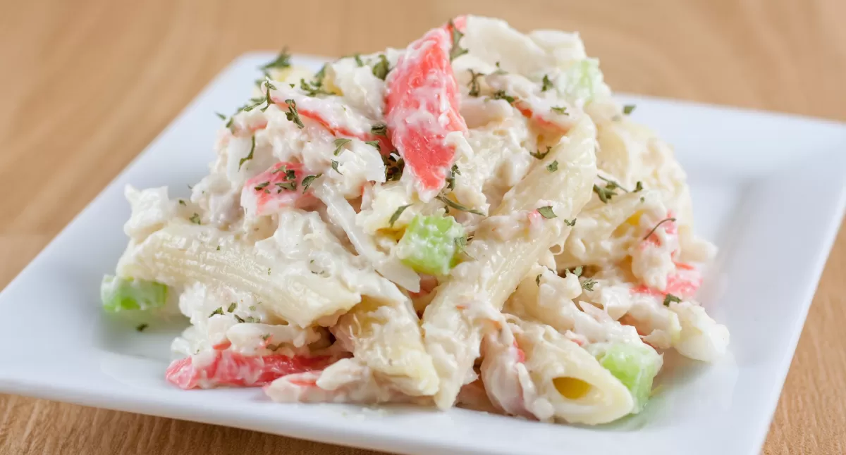 Seafood Pasta Salad with Tartar Sauce